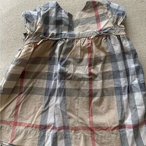 Burberry Children's Gray and Cream Plaid Garment